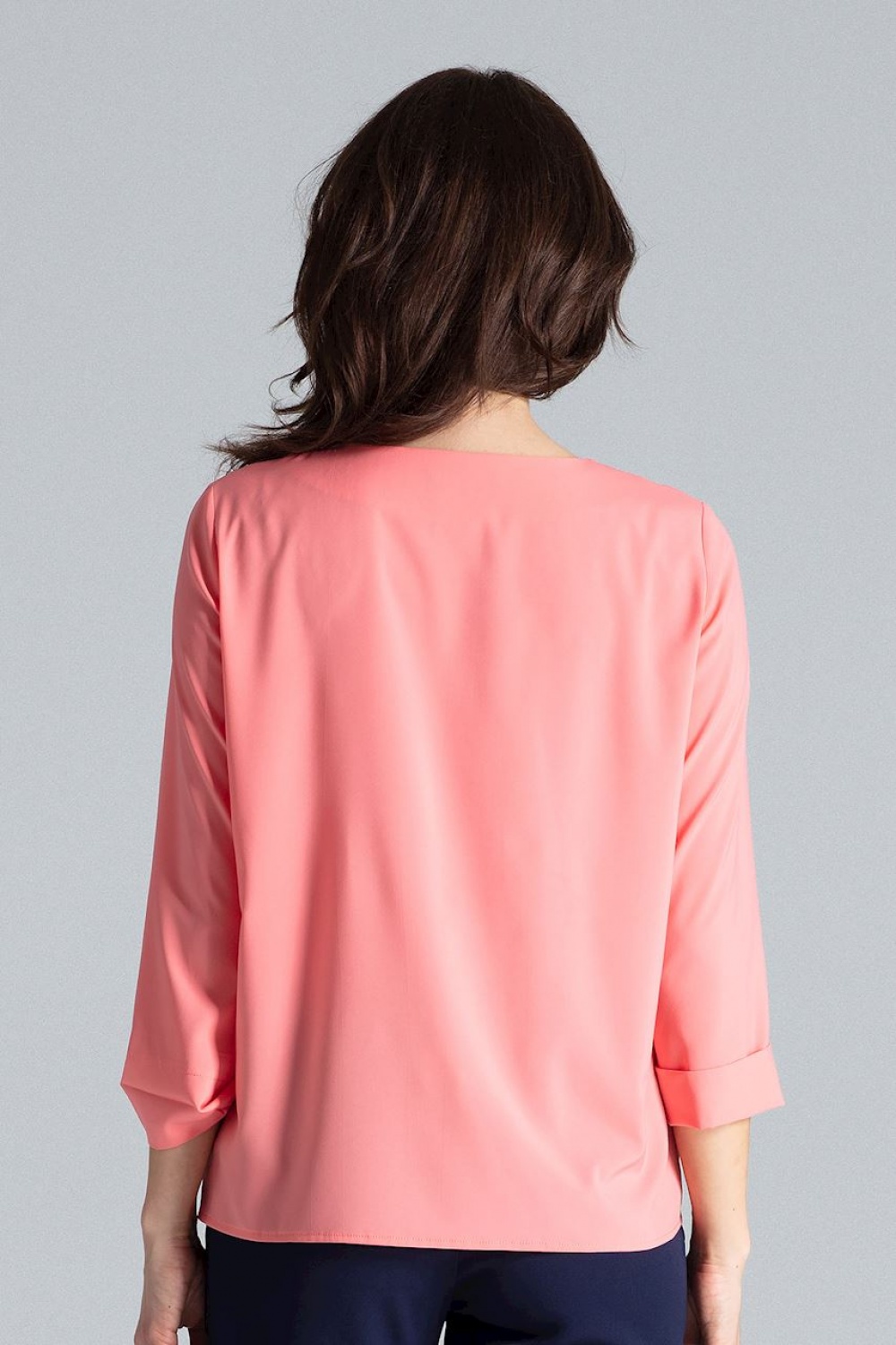 Bluzka Model L035 Coral - Lenitif133250 - Różowy - obrazek 3