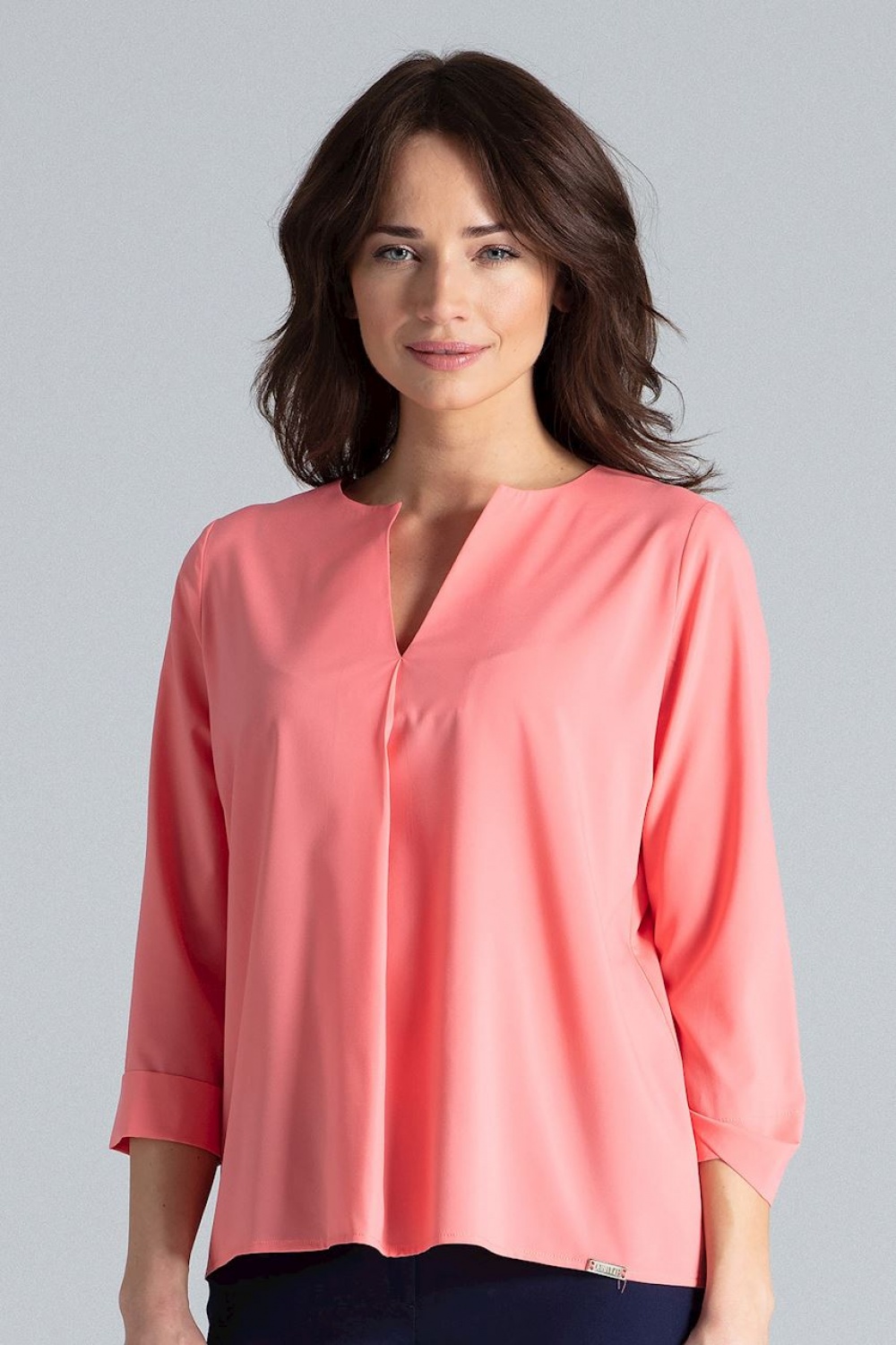 Bluzka Model L035 Coral - Lenitif133250 - Różowy - obrazek 4