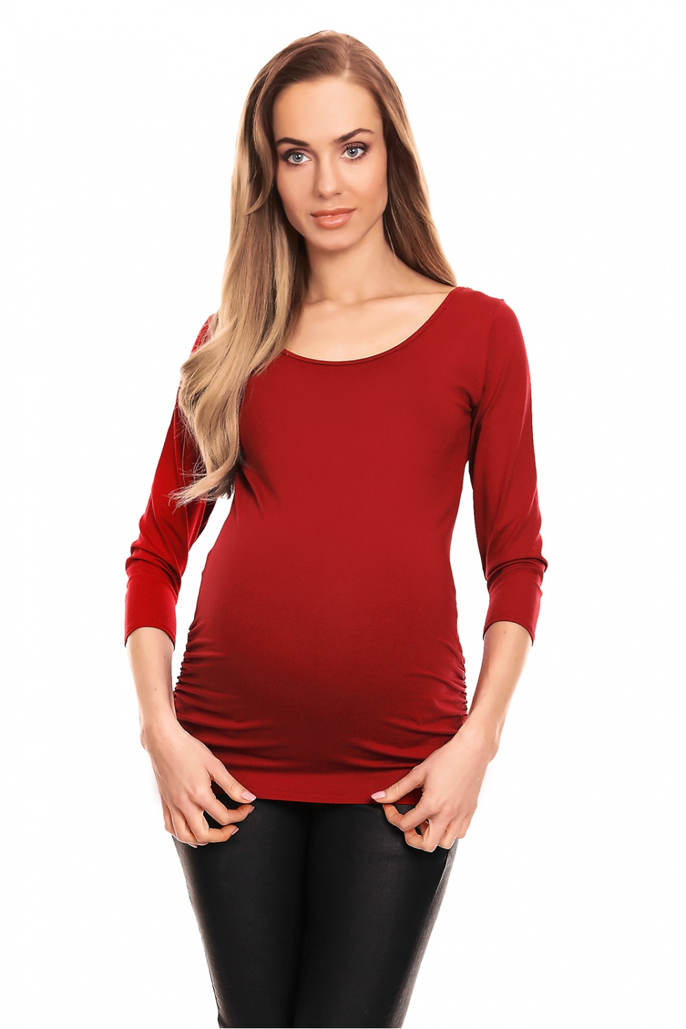 Bluzka Ciążowa Model 0142 Bordo - PeeKaBoo133326 - Czerwony