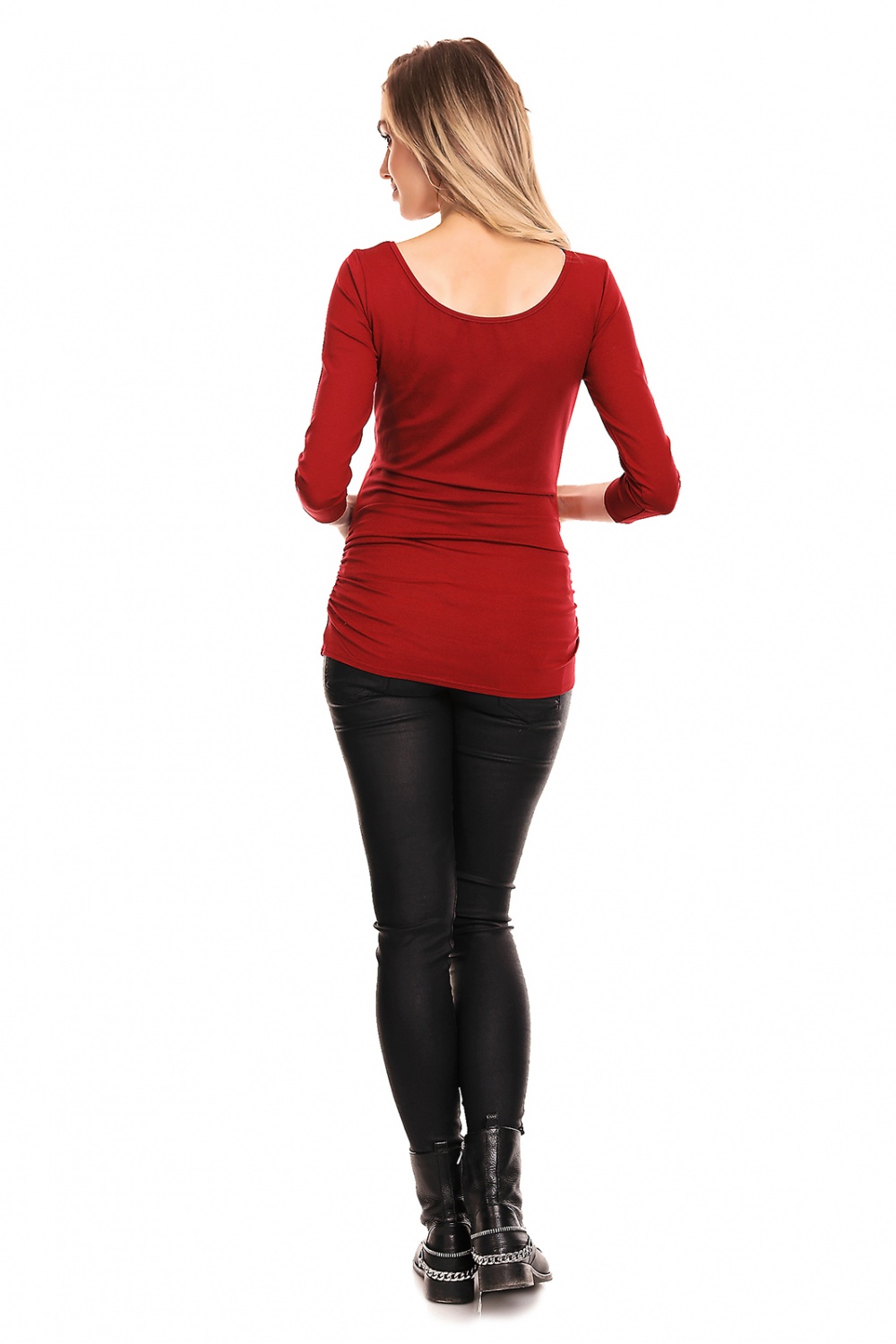 Bluzka Ciążowa Model 0142 Bordo - PeeKaBoo133326 - Czerwony - obrazek 3