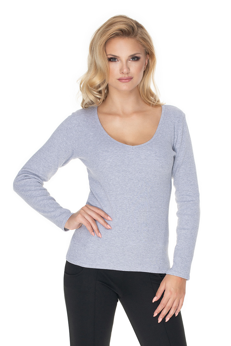 Bluzka Model 0165 Grey - PeeKaBoo134583 - Szary