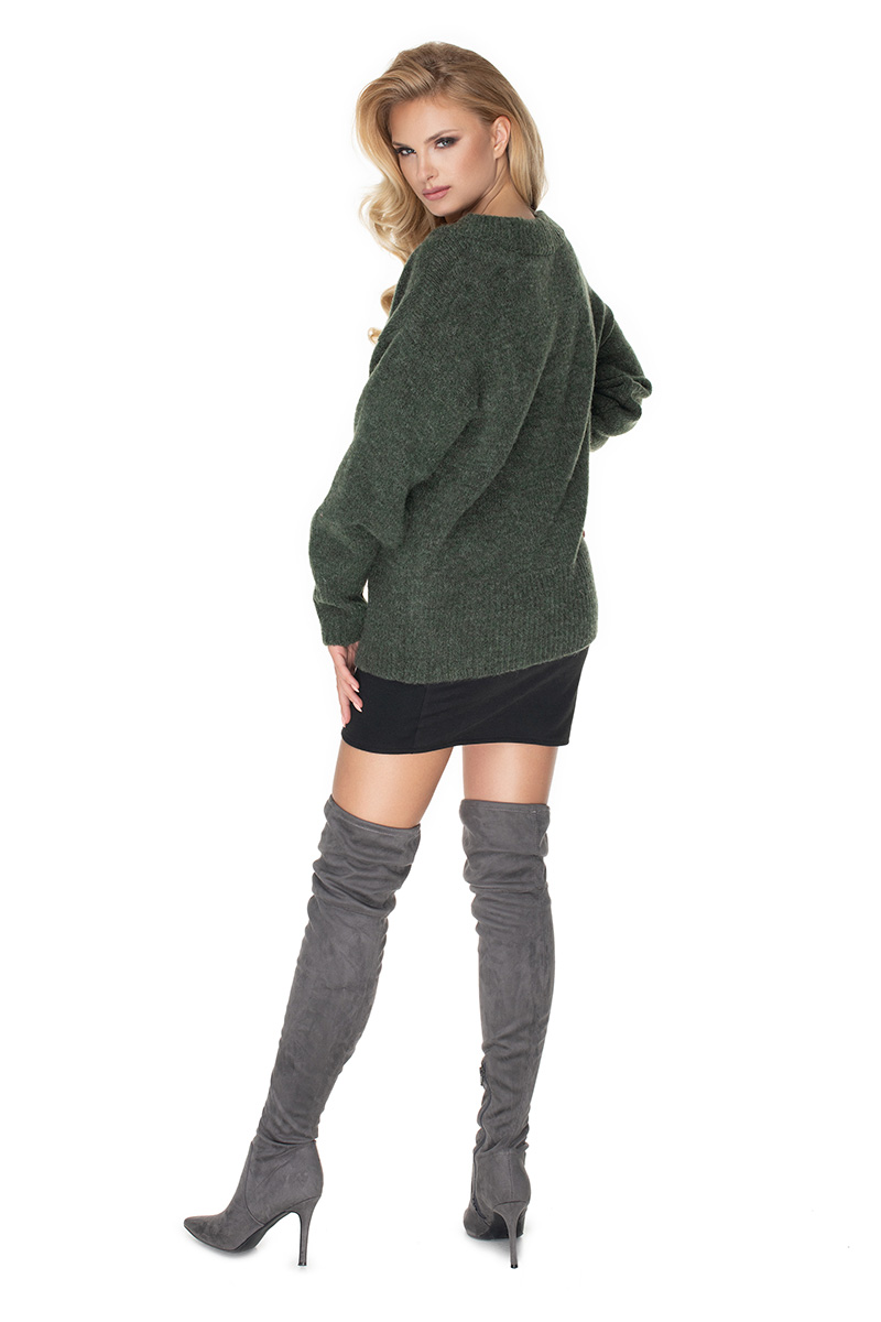 Sweter Damski Model 30064 Khaki - PeeKaBoo135320 - Zielony - obrazek 3