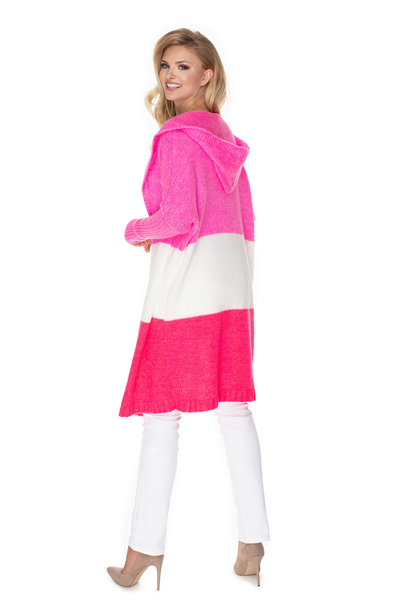 Sweter Kardigan Model 30069 Pink/Fuksja - PeeKaBoo135306 - Wielokolorowy - obrazek 3