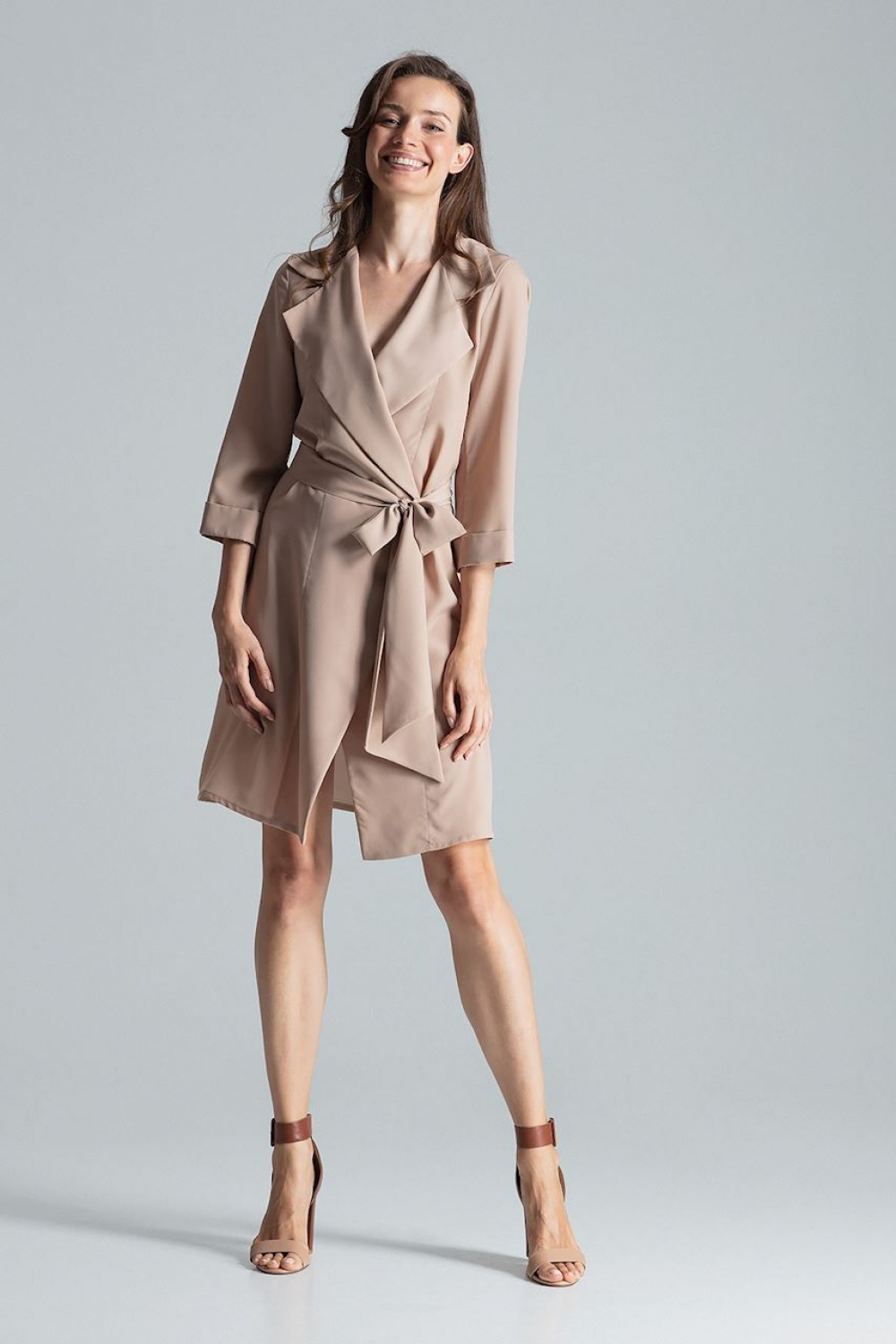 Sukienka Model M680 Beige - Figl135762 - Beżowy