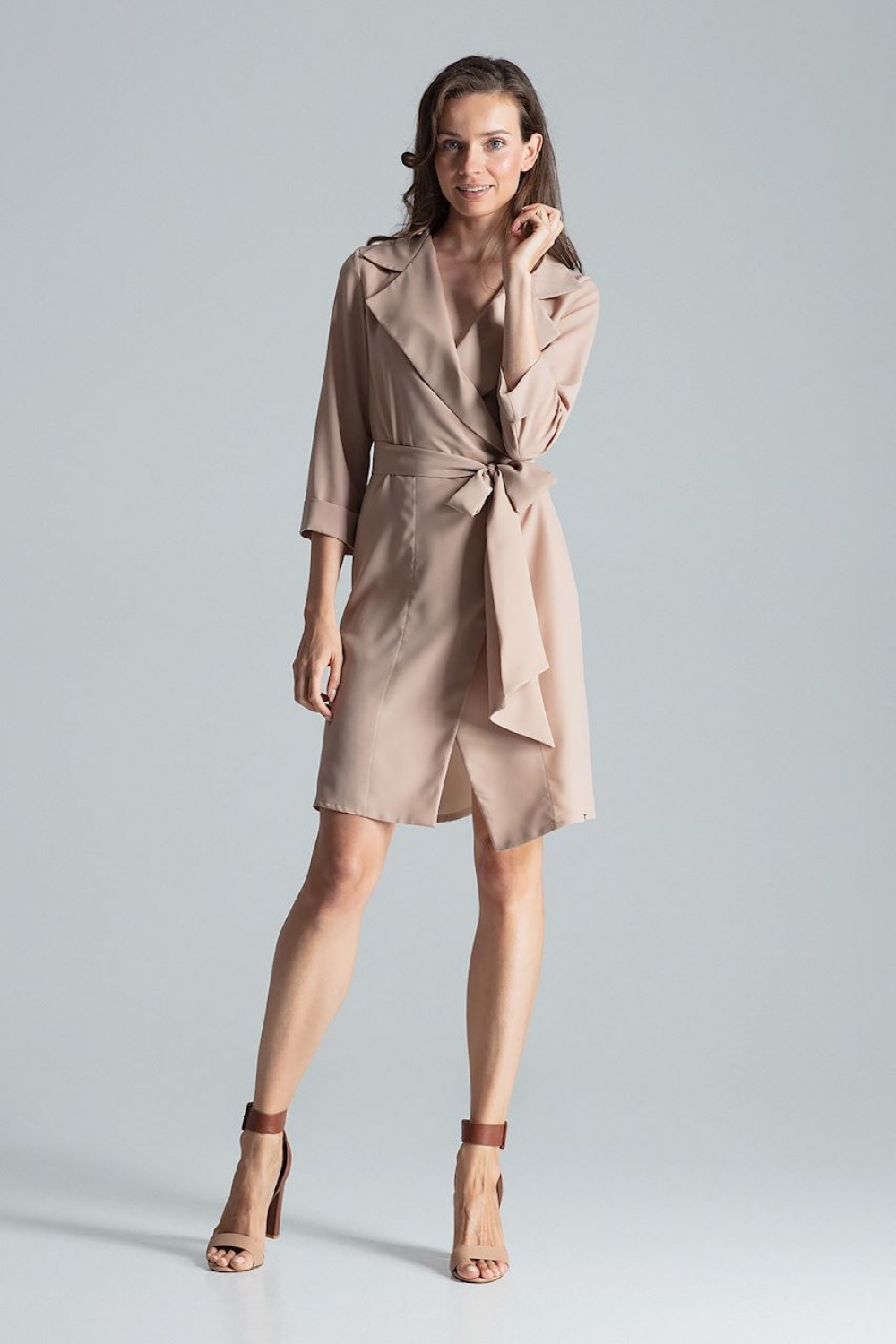 Sukienka Model M680 Beige - Figl135762 - Beżowy - obrazek 2