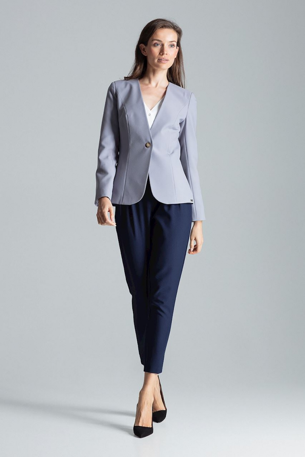 Żakiet Model M678 Grey - Figl135772 - Szary - obrazek 2