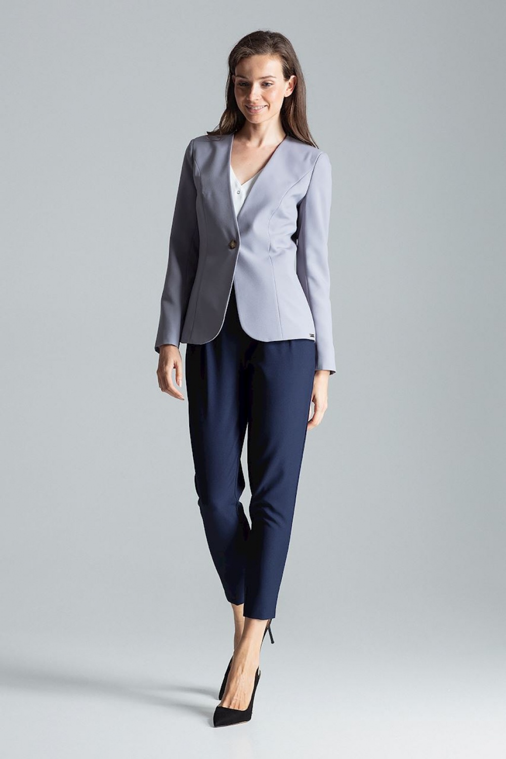 Żakiet Model M678 Grey - Figl135772 - Szary - obrazek 4