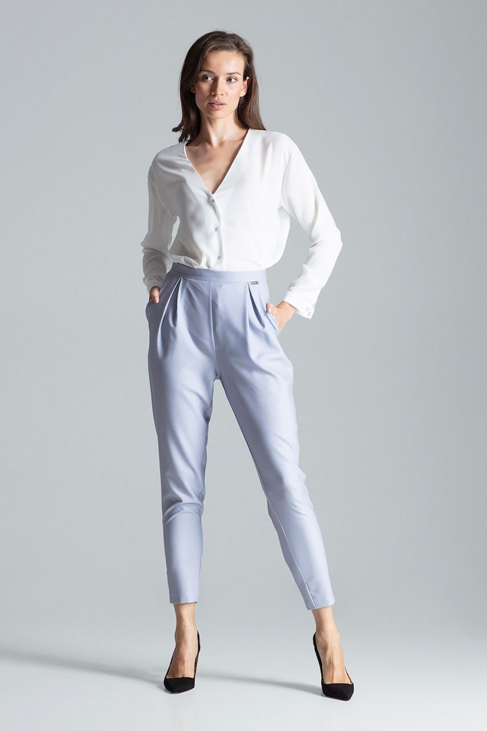 Spodnie Damskie Model M676 Grey - Figl135784 - Szary