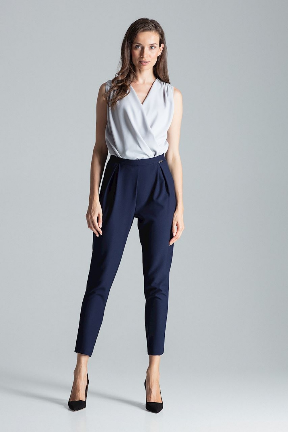 Spodnie Damskie Model M676 Navy - Figl135786 - Granatowy