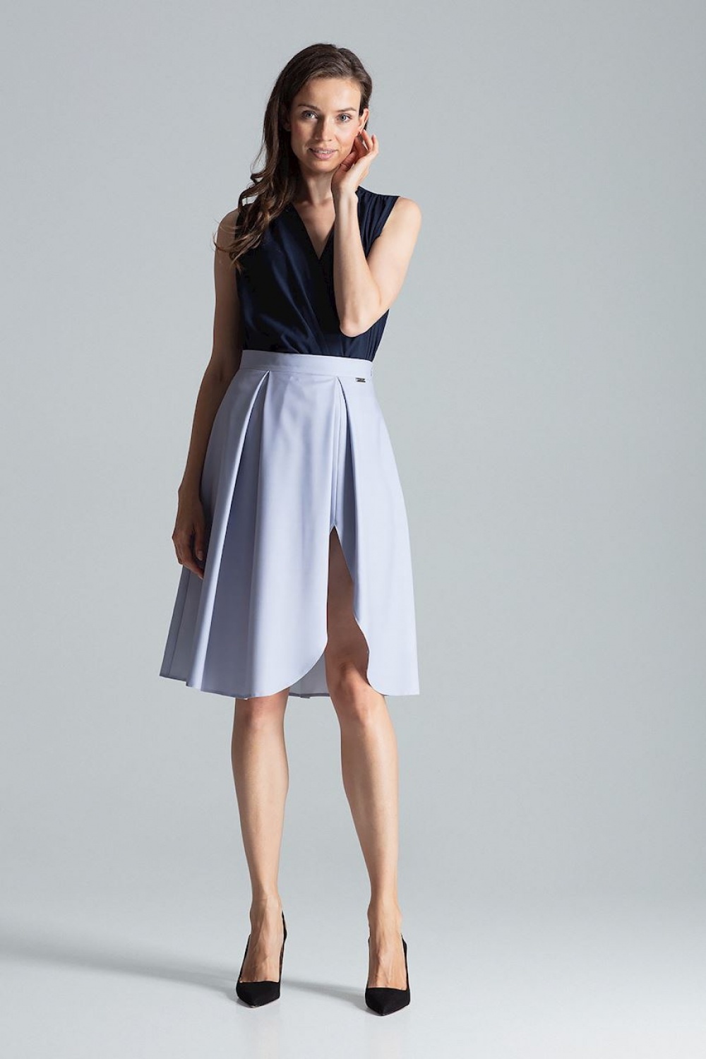 Spódnica Model M675 Grey - Figl135788 - Szary - obrazek 2