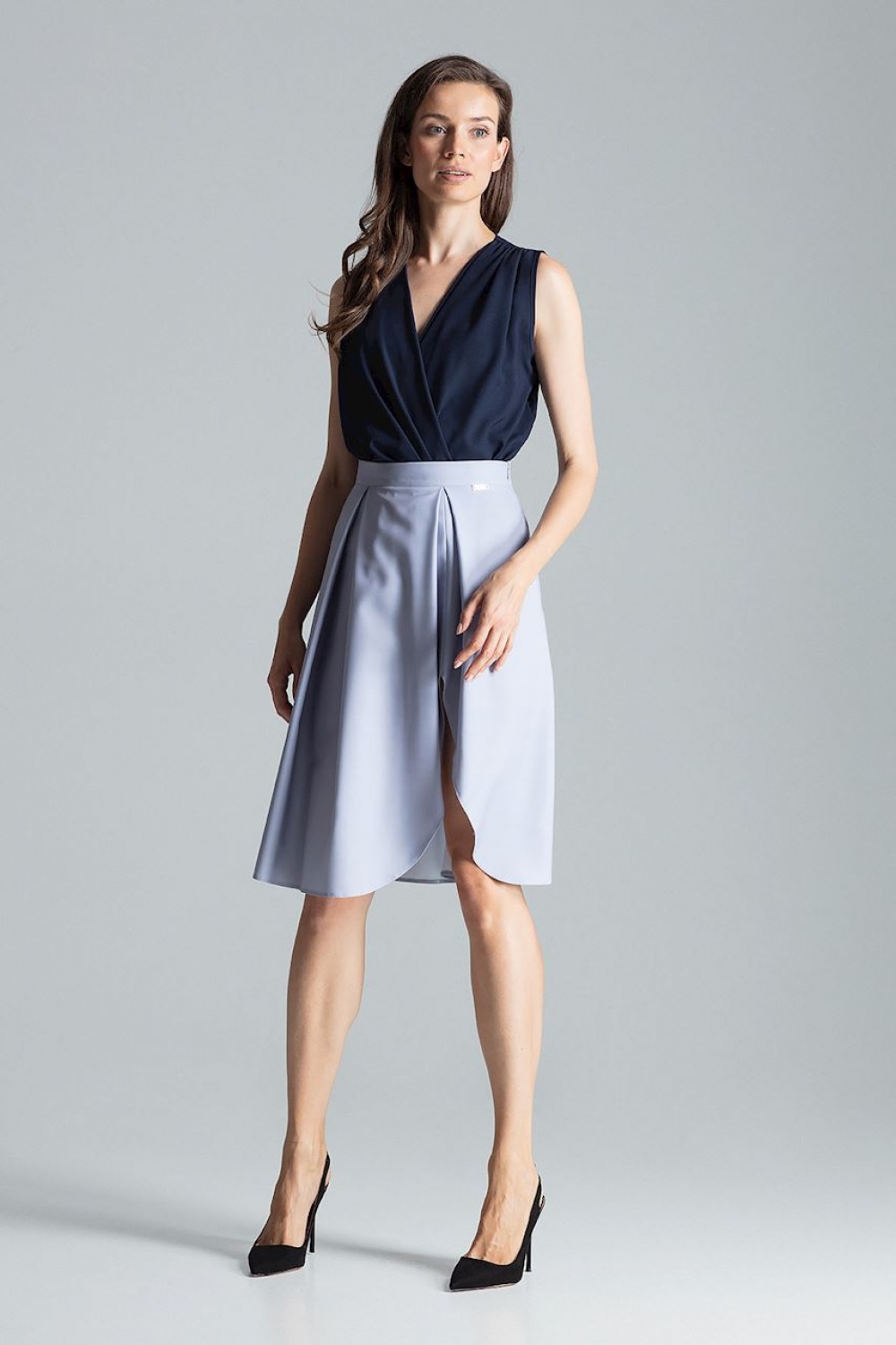 Spódnica Model M675 Grey - Figl135788 - Szary - obrazek 4