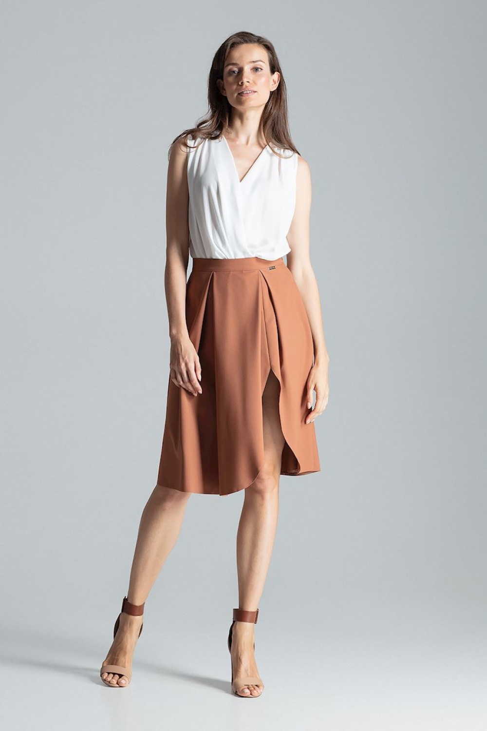 Spódnica Model M675 Brown - Figl135789 - Brązowy