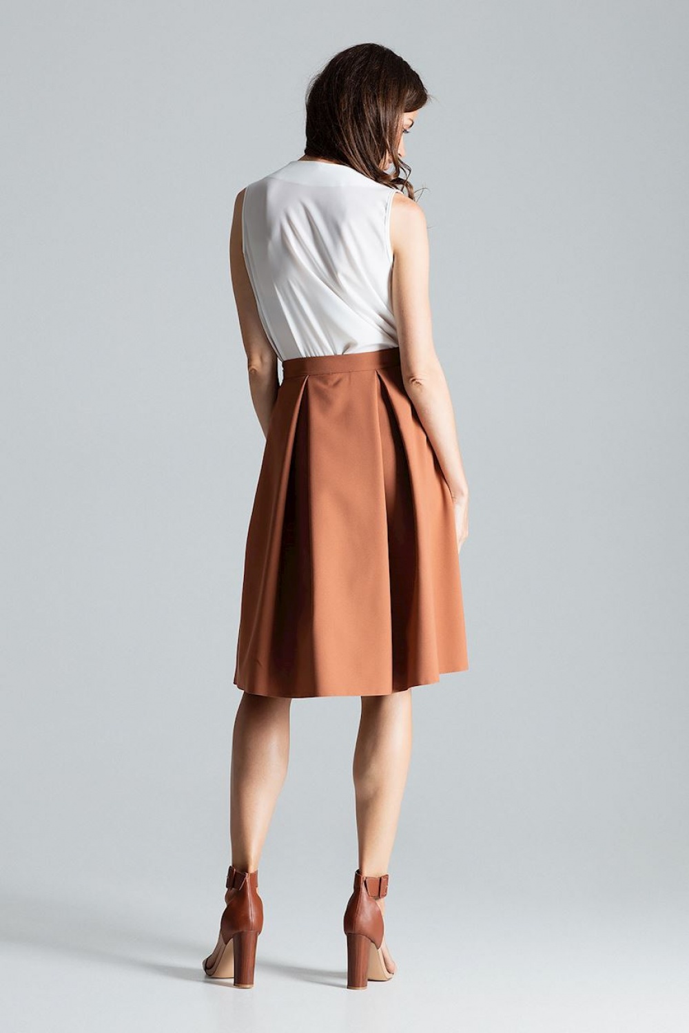Spódnica Model M675 Brown - Figl135789 - Brązowy - obrazek 3