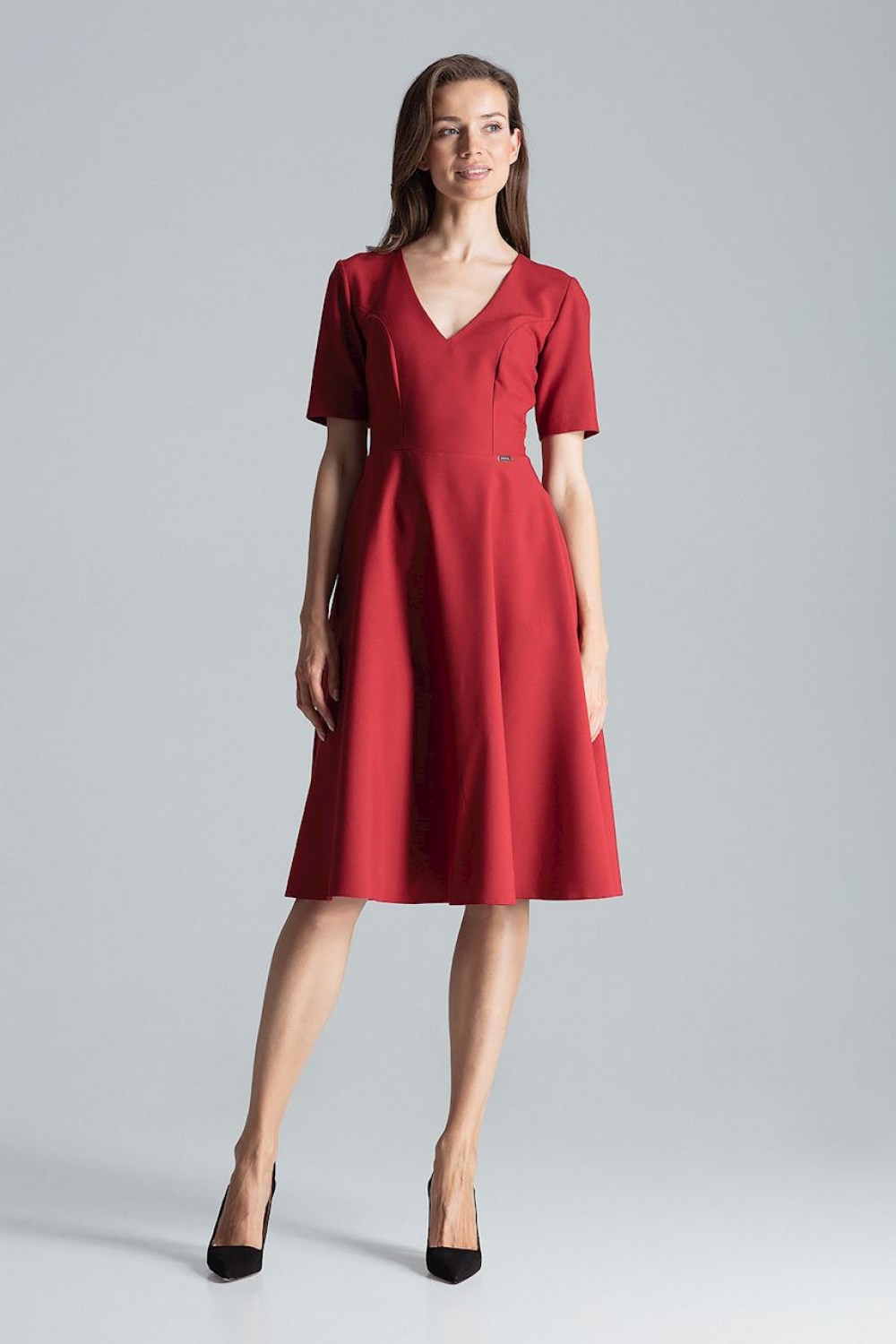 Sukienka Model M673 Bordo - Figl135797 - Czerwony