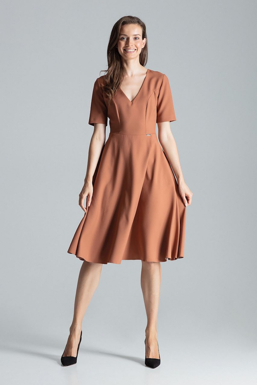 Sukienka Model M673 Brown - Figl135799 - Brązowy - obrazek 2