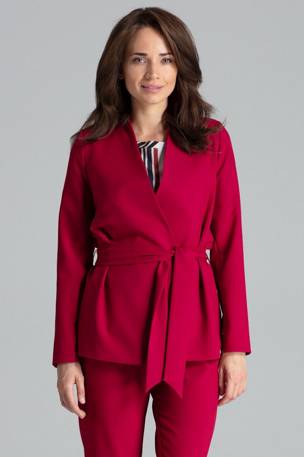 Żakiet Model L061 Bordo - Lenitif135861 - Czerwony