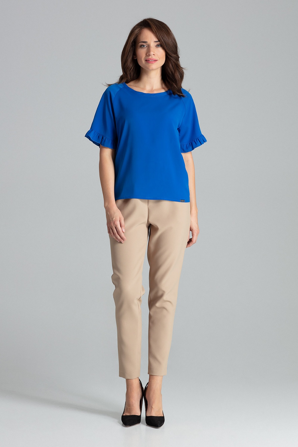 Bluzka Model L052 Szafir - Lenitif135904 - Niebieski - obrazek 2