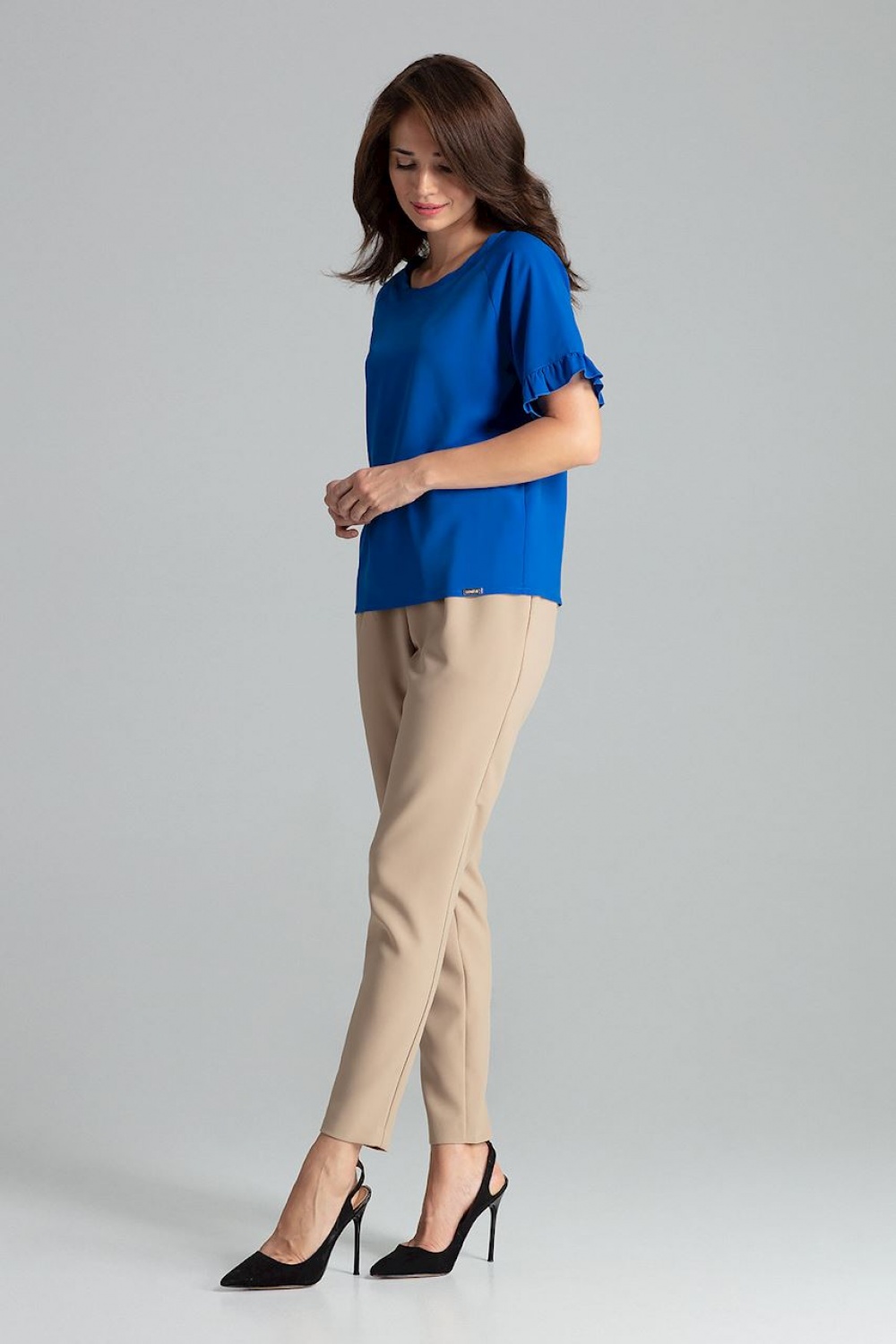 Bluzka Model L052 Szafir - Lenitif135904 - Niebieski - obrazek 4