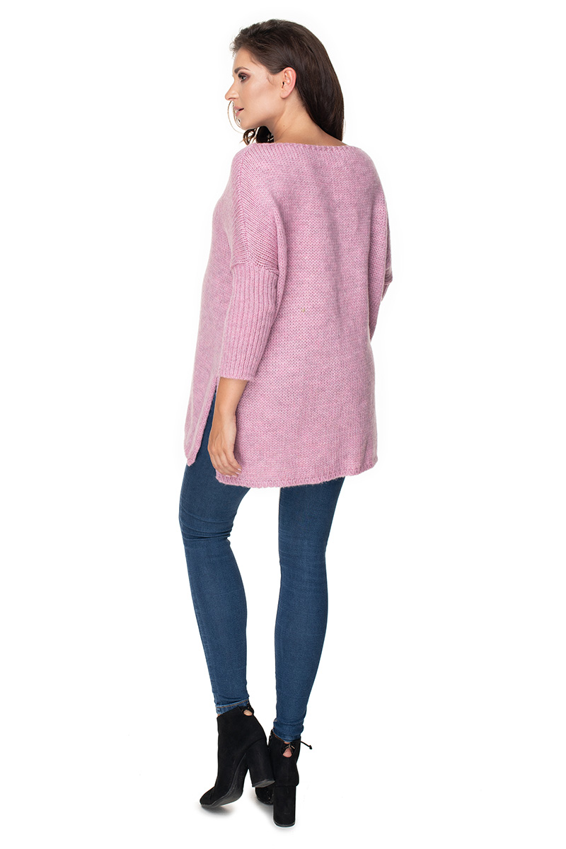 Sweter Ciążowy Model 30075 Lila - PeeKaBoo135982 - Różowy - obrazek 3