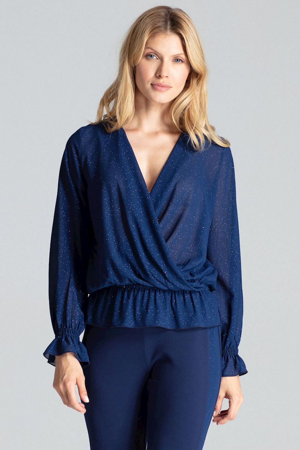 Bluzka Model M690 Navy - Figl138282 - Granatowy