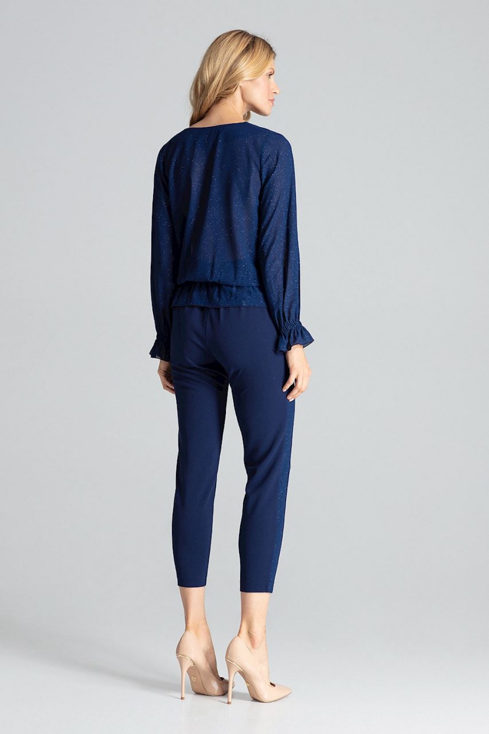 Bluzka Model M690 Navy - Figl138282 - Granatowy - obrazek 3