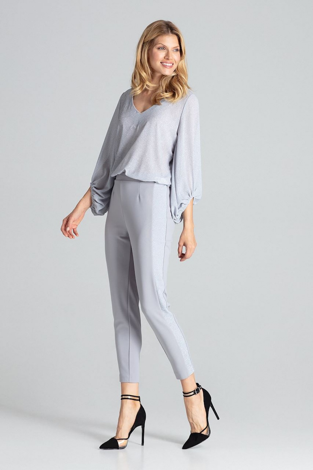 Spodnie Damskie Model M689 Grey - Figl138284 - Szary - obrazek 2