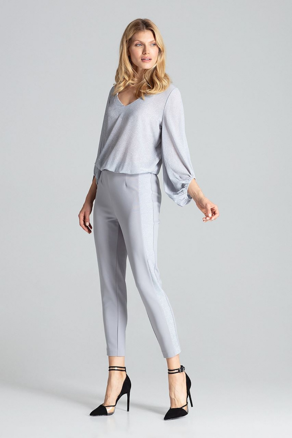 Spodnie Damskie Model M689 Grey - Figl138284 - Szary - obrazek 4