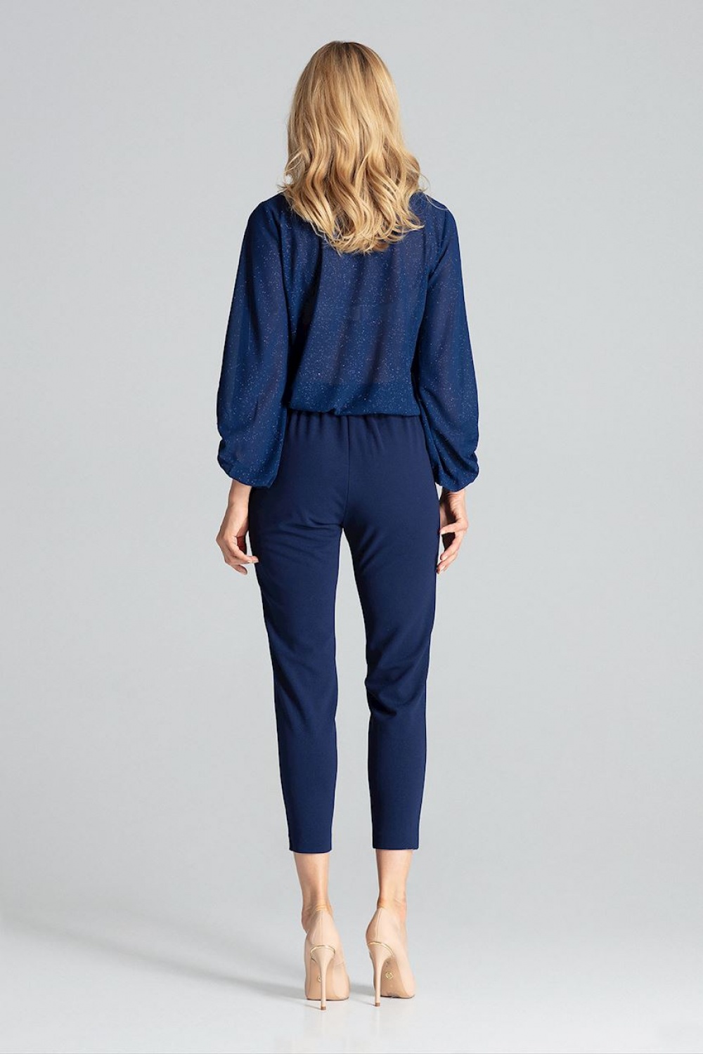 Spodnie Damskie Model M689 Navy - Figl138285 - Granatowy - obrazek 3