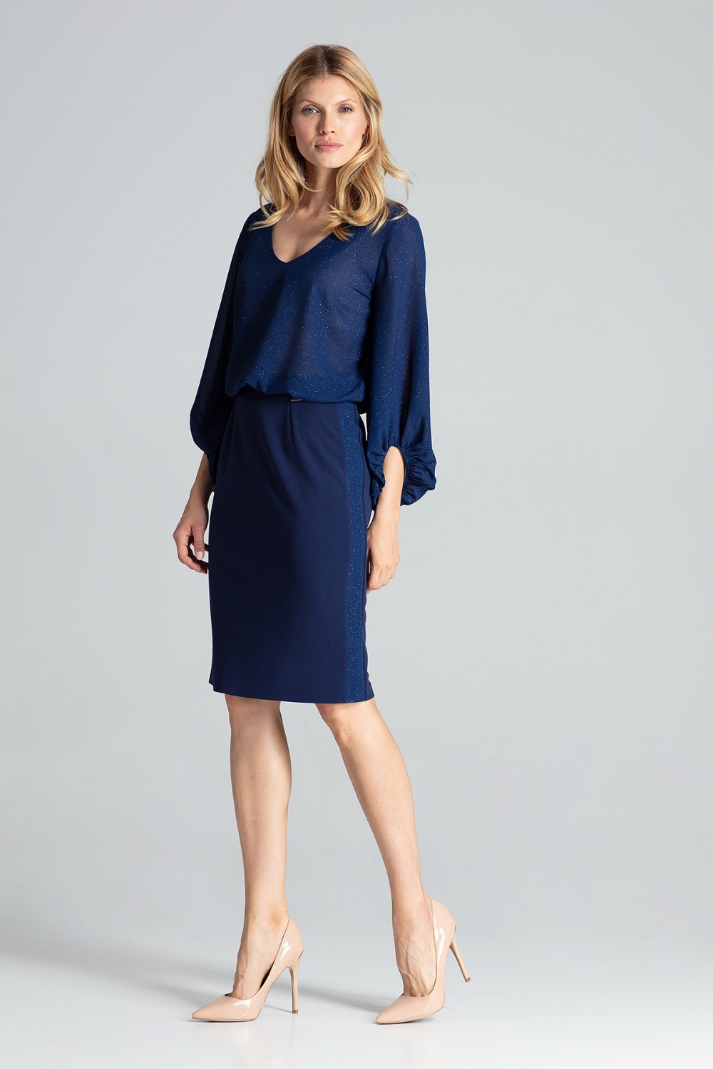 Spódnica Model M688 Navy - Figl138289 - Granatowy - obrazek 2