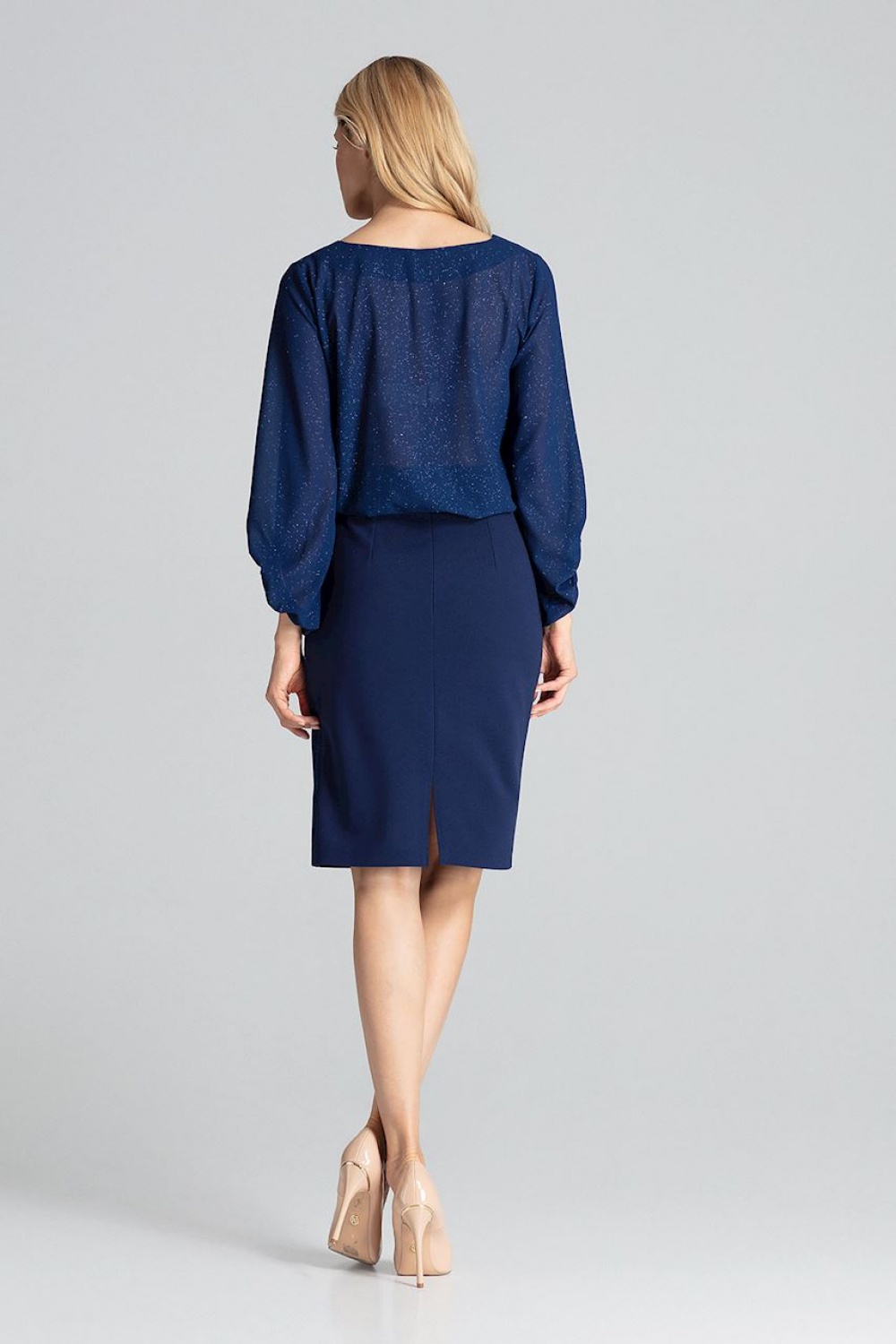 Spódnica Model M688 Navy - Figl138289 - Granatowy - obrazek 3