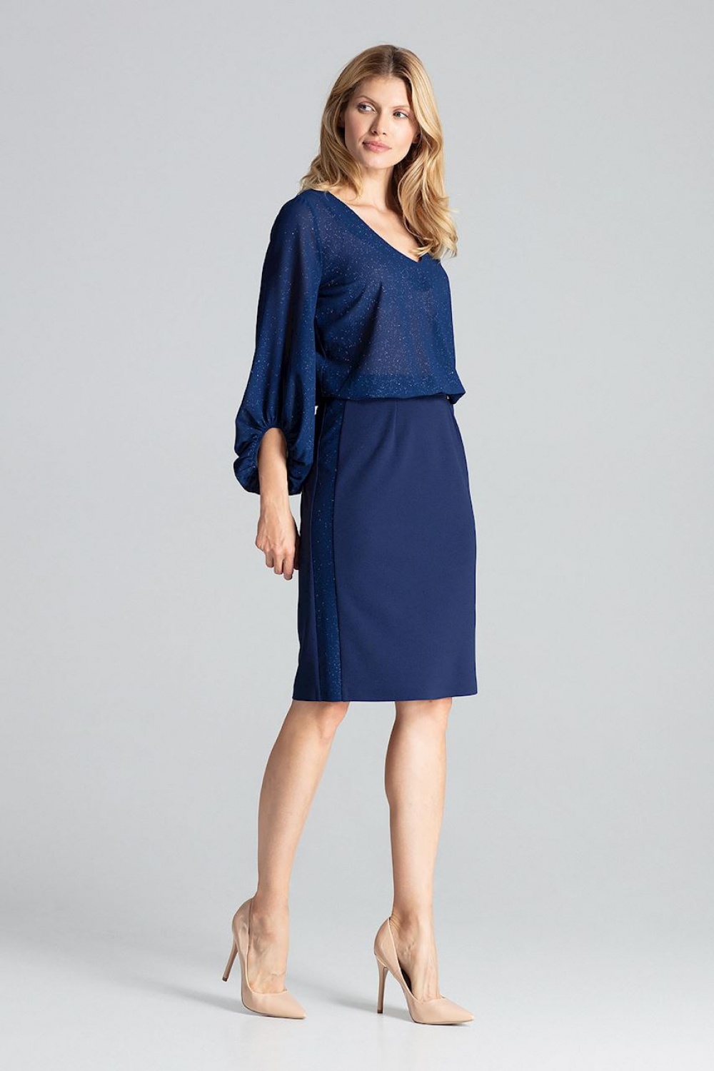 Spódnica Model M688 Navy - Figl138289 - Granatowy - obrazek 4