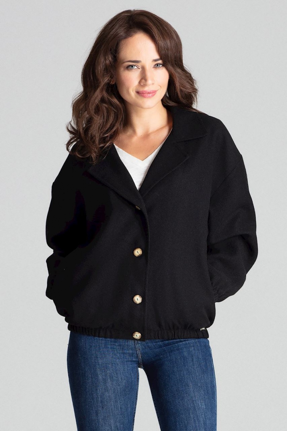 Kurtka Damska Model L075 Black - Lenitif139327 - Czarny