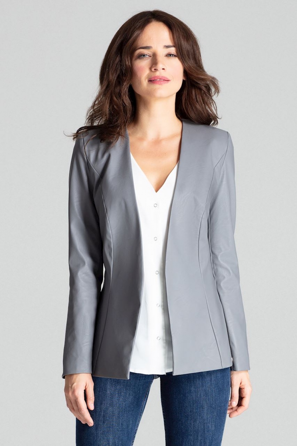 Żakiet Model L073 Grey - Lenitif139332 - Szary