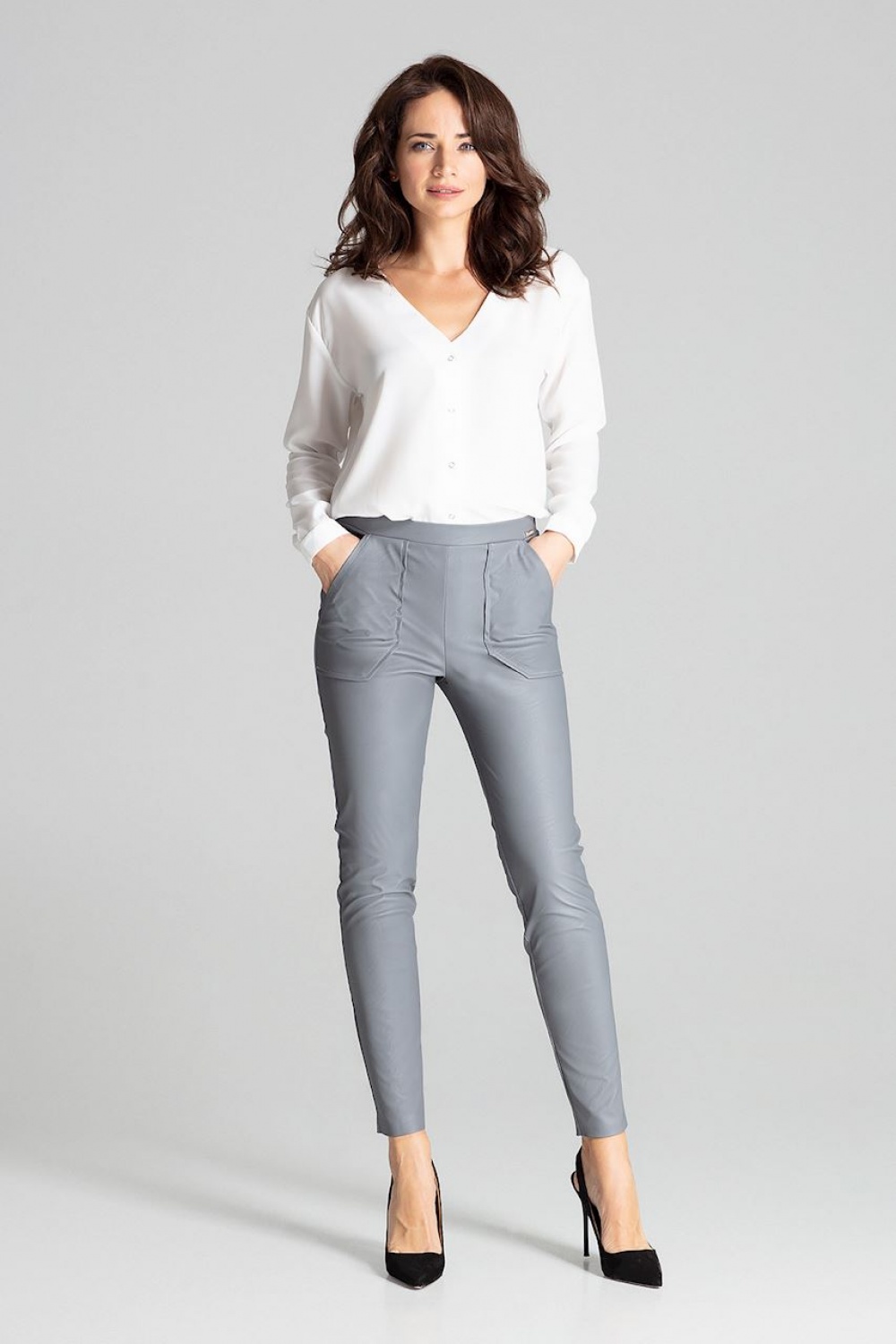 Spodnie Damskie Model L072 Grey - Lenitif139336 - Szary