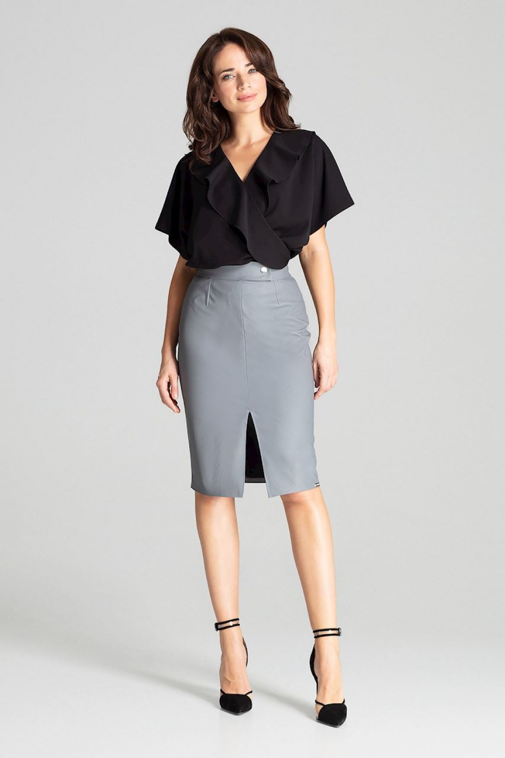 Spódnica Model L071 Grey - Lenitif139340 - Szary