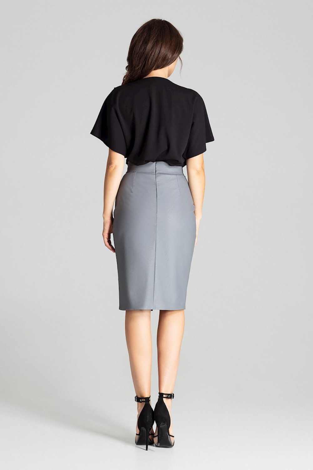 Spódnica Model L071 Grey - Lenitif139340 - Szary - obrazek 3