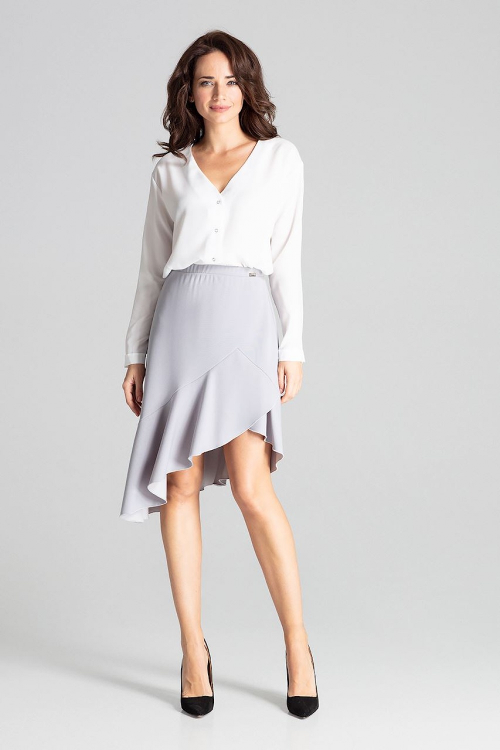 Spódnica Model L065 Grey - Lenitif139362 - Szary
