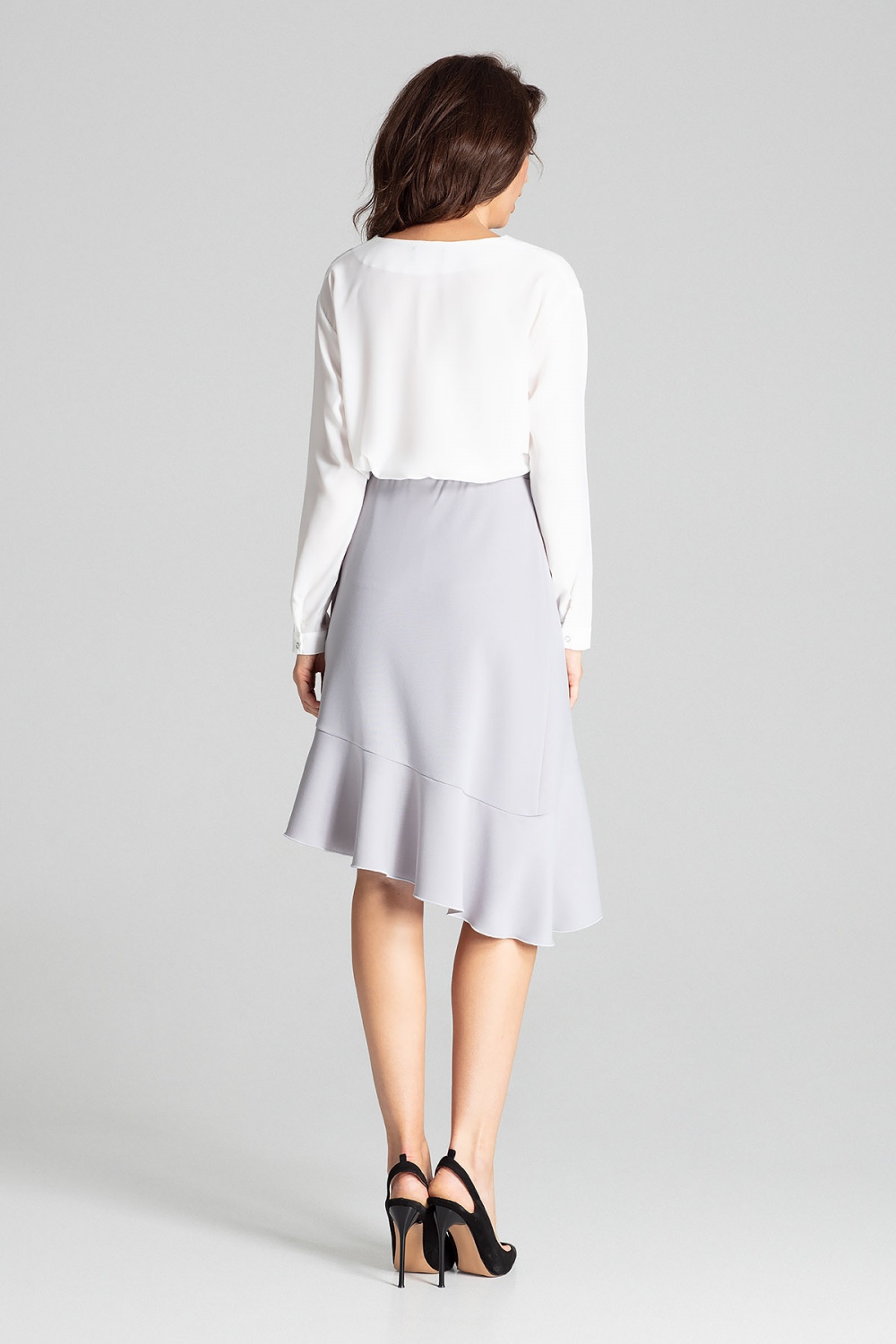 Spódnica Model L065 Grey - Lenitif139362 - Szary - obrazek 3