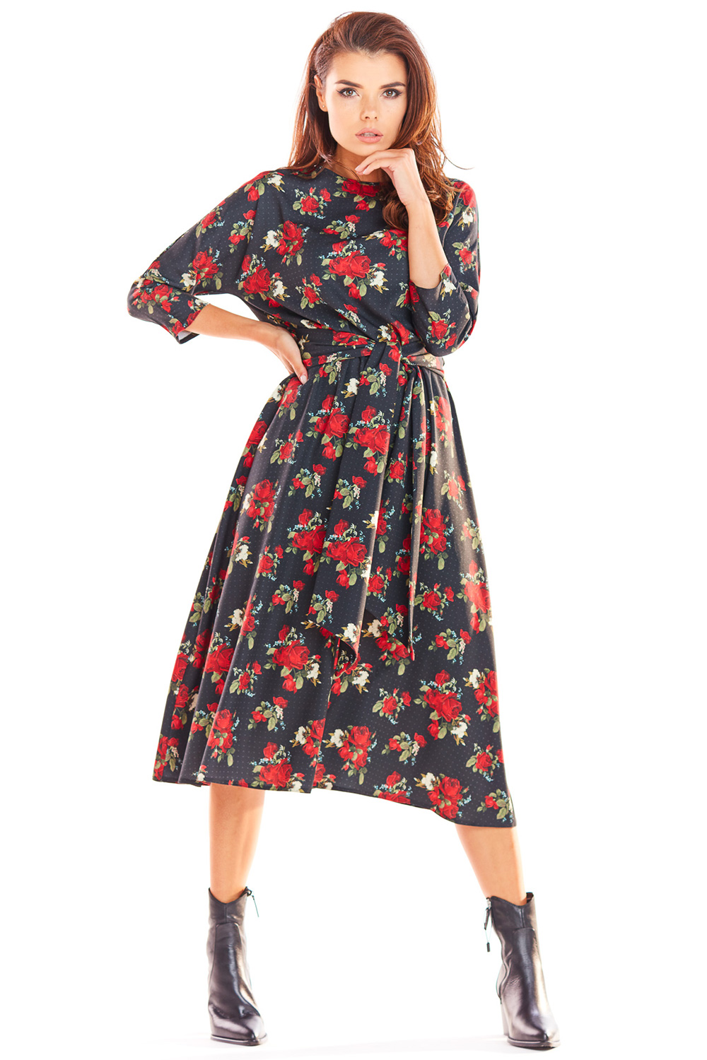 Sukienka Model A313 Black Wzór - awama139500 - Czarny