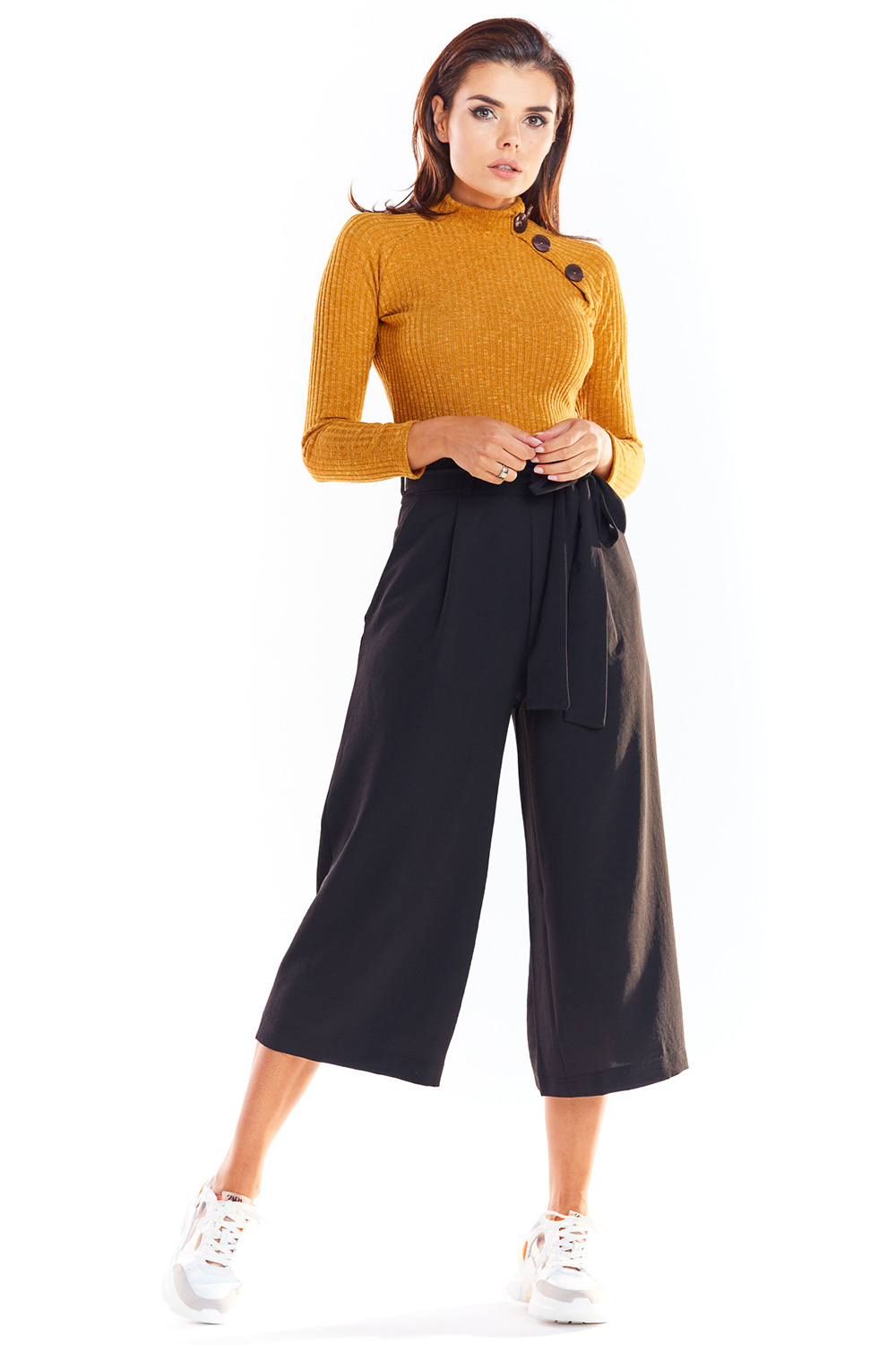 Sweter Damski Model A315 Camel - awama139503 - Brązowy - obrazek 2