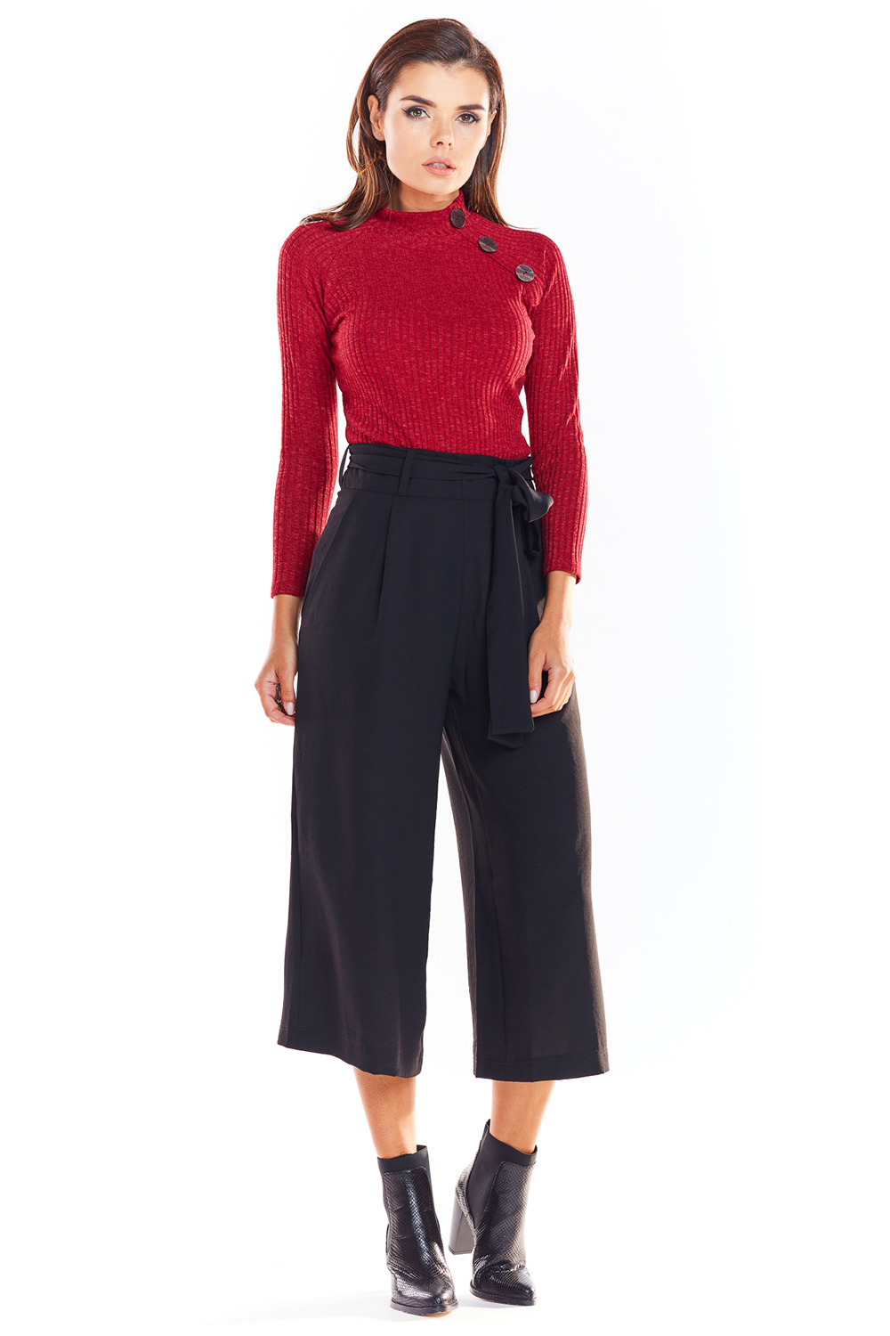 Sweter Damski Model A315 Bordo - awama139504 - Czerwony - obrazek 2
