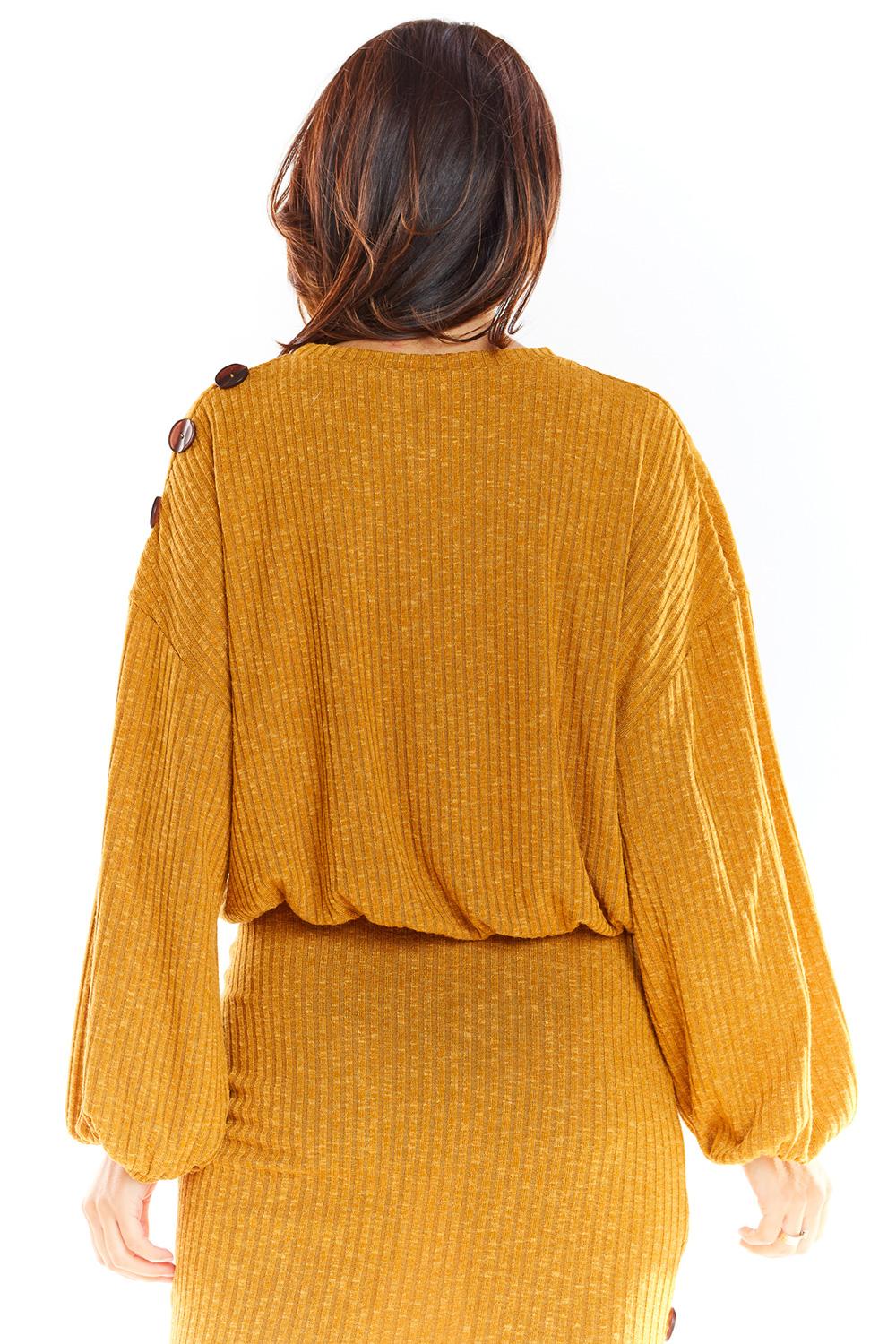 Sweter Damski Model A318 Camel - awama139512 - Brązowy - obrazek 3