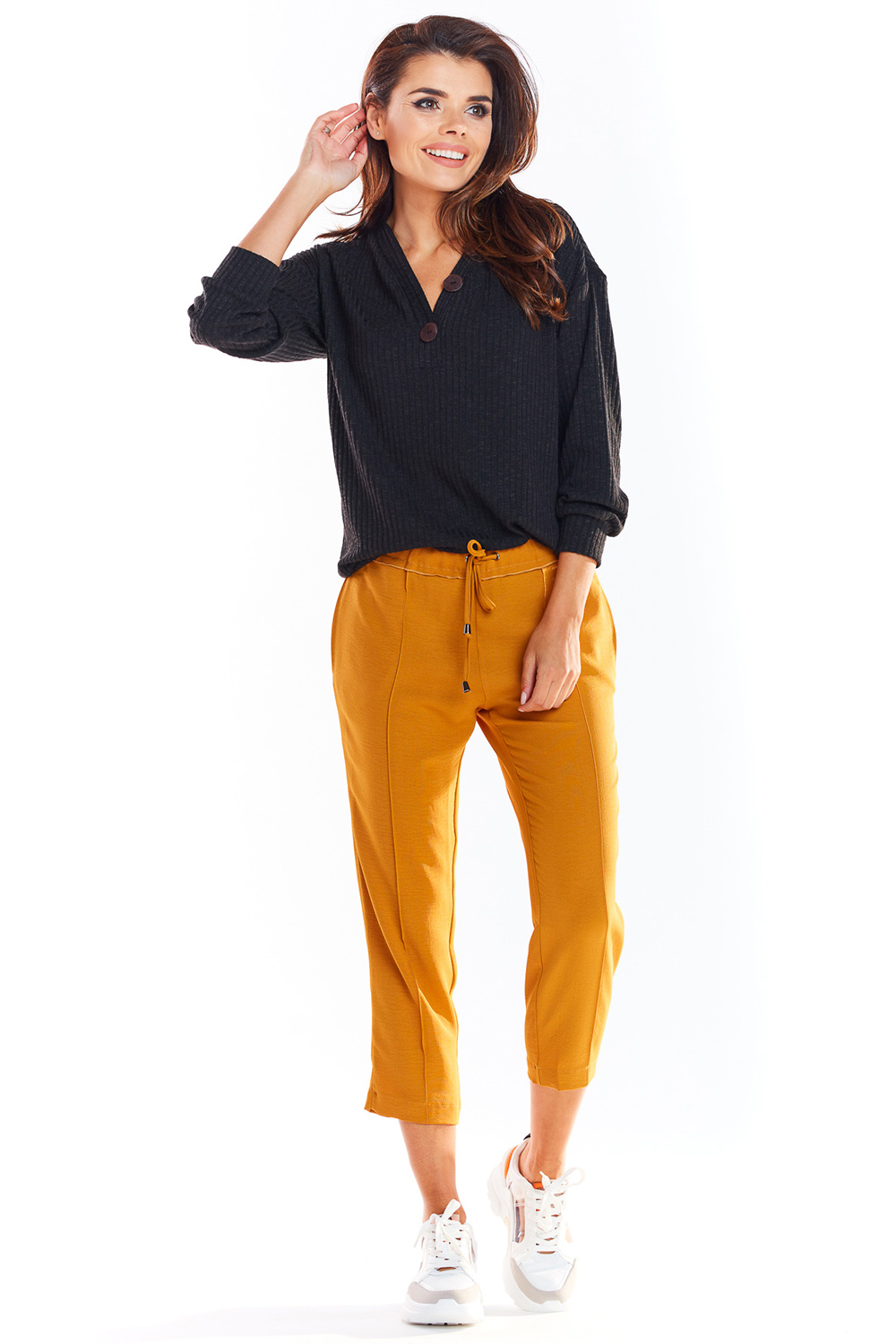 Sweter Damski Model A323 Black - awama139528 - Czarny - obrazek 2