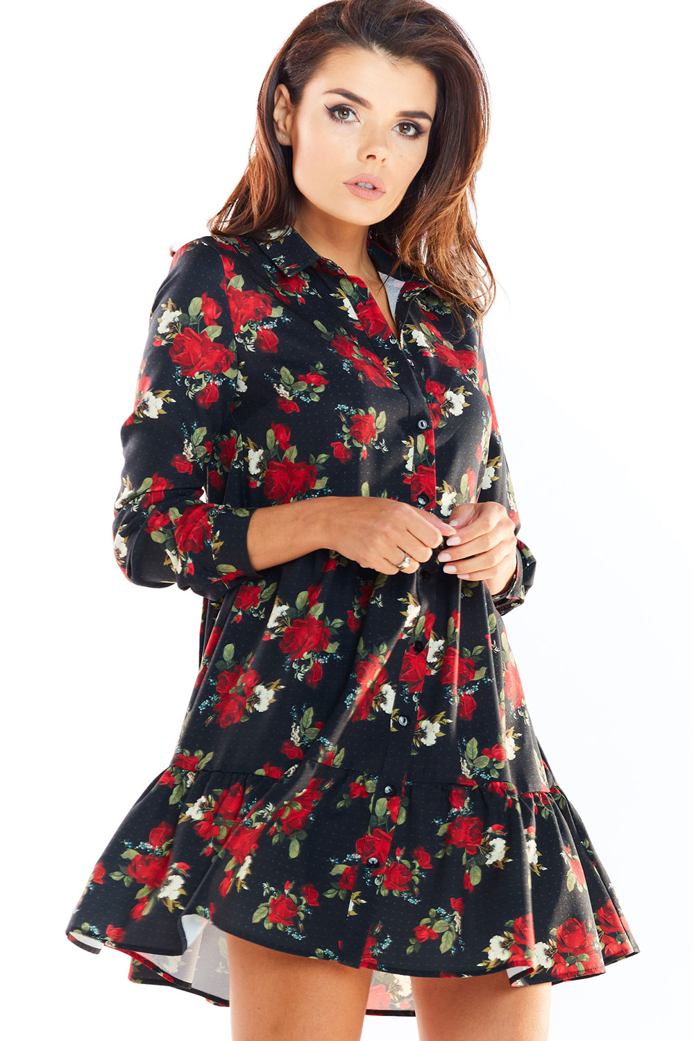 Sukienka Model A326 Black Wzór - awama139535 - Czarny