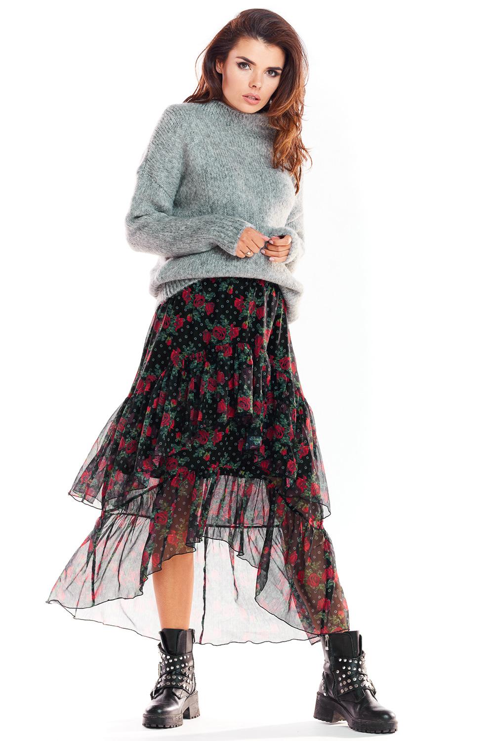 Spódnica Model A331 Wzór 1 - awama139551 - Czarny