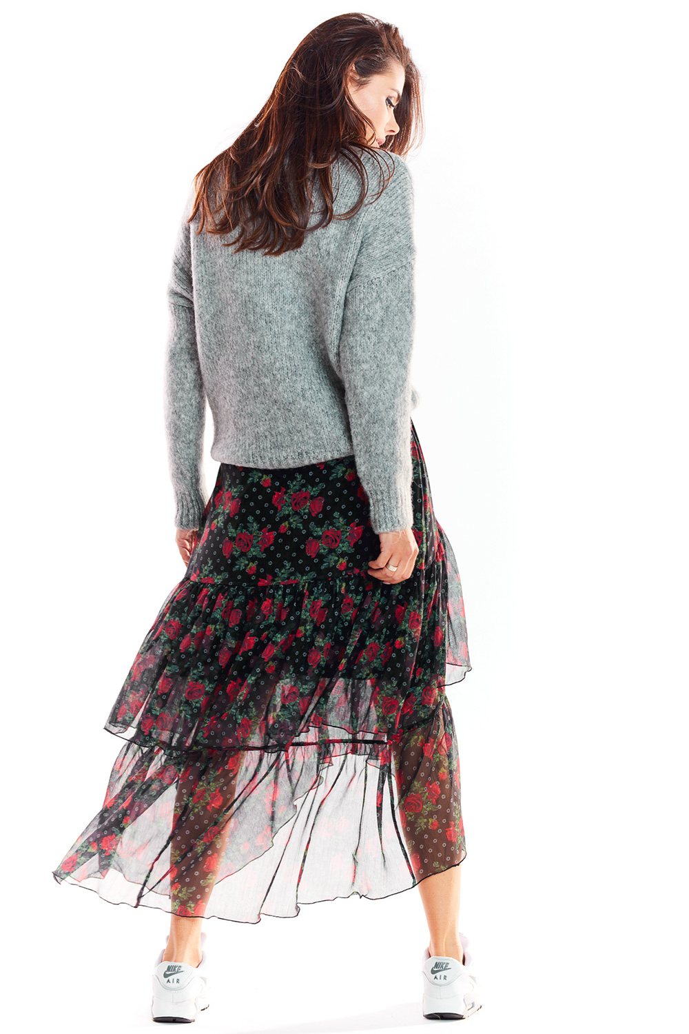 Spódnica Model A331 Wzór 1 - awama139551 - Czarny - obrazek 3
