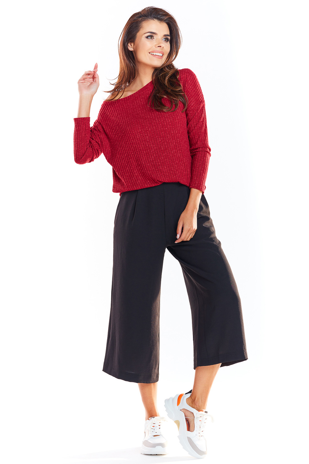Sweter Damski Model A333 Bordo - awama139553 - Czerwony - obrazek 2