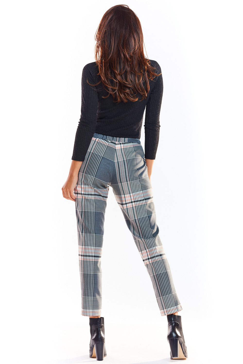 Spodnie Damskie Model A336 Krata - awama139558 - Wielokolorowy - obrazek 3