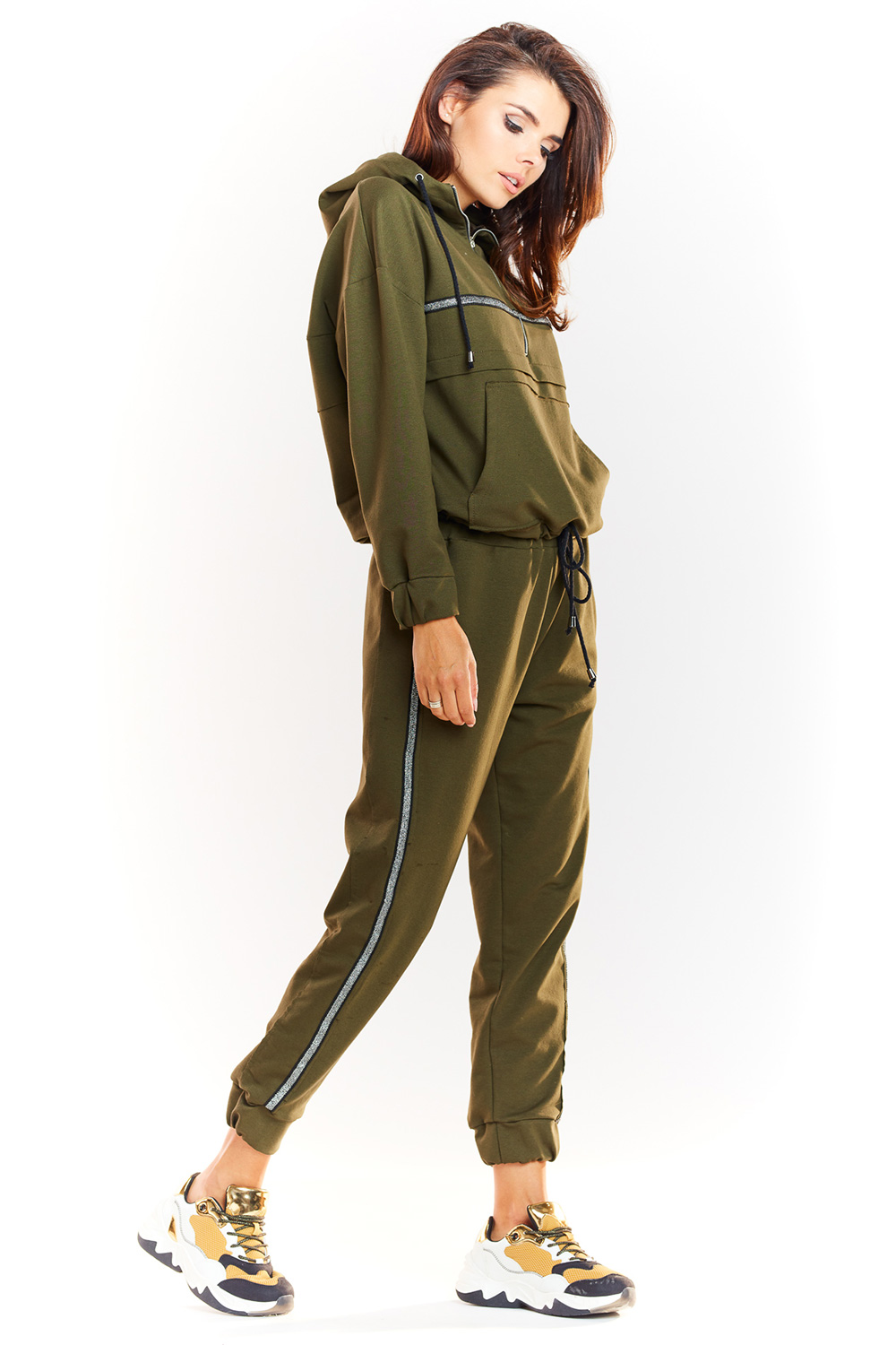 Spodnie Dresowe Model M231 Khaki - Infinite You139599 - Zielony - obrazek 2