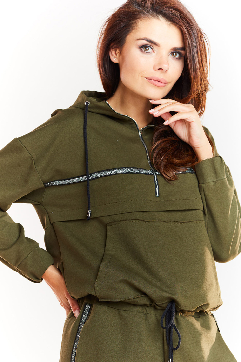 Bluza Damska Model M228 Khaki - Infinite You139607 - Zielony